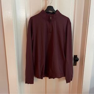 Ted Baker Burgundy Quarter Zip Sweater XL
